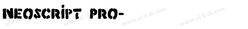 Neoscript Pro字体转换
